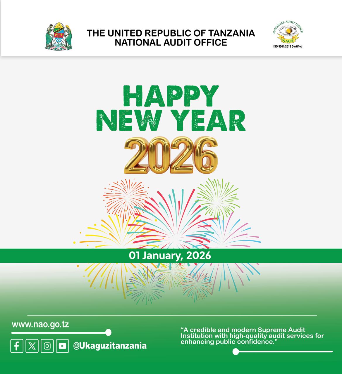 Best wishes to all Staff and Stakeholders for the New Year 2026.
