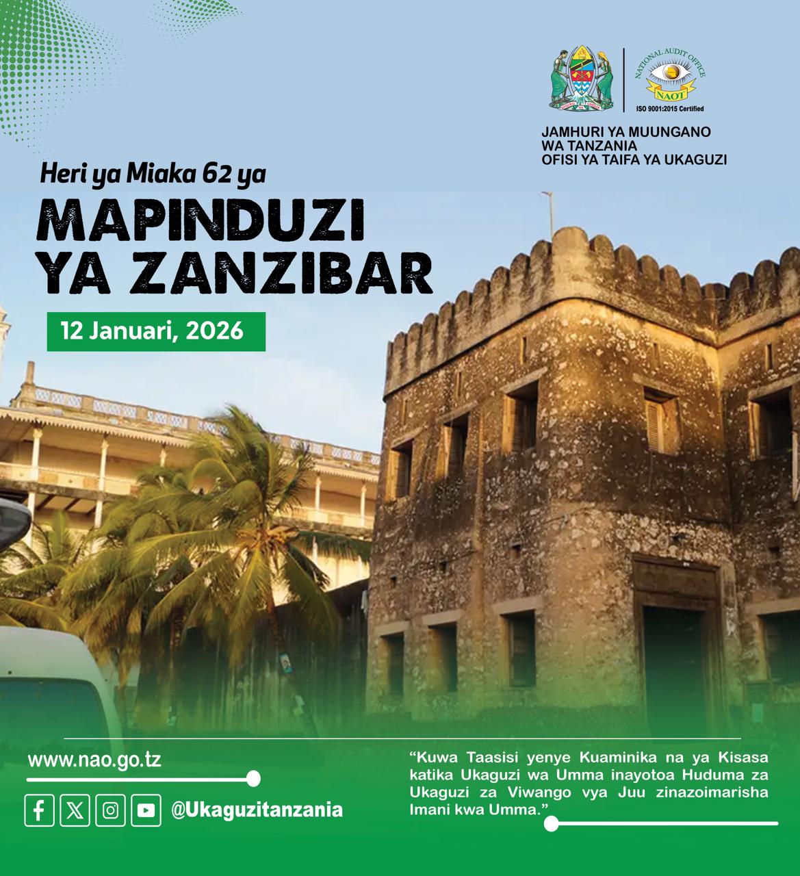 Heri ya Miaka 62 ya Mapinduzi ya Zanzibar