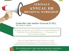 AFROSAI-E Annual HR Regional Workshop: 19 – 23 September in Dar es Salaam, Tanzania