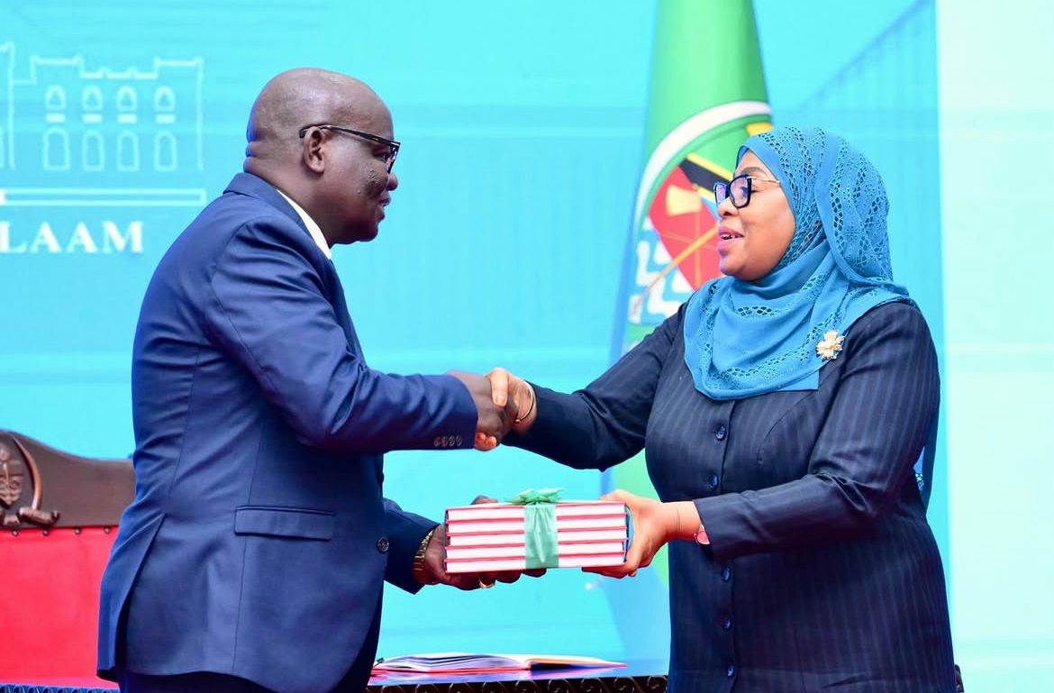 The Controller and Auditor General (CAG) Mr. Charles E. Kichere presented the Government Audit Report for the 2024/25 to the President of the United Republic of Tanzania, Hon. Dr. Samia Suluhu Hassan.